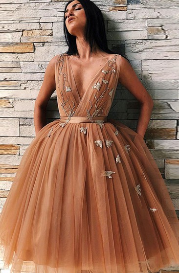 short puffy homecoming dresses