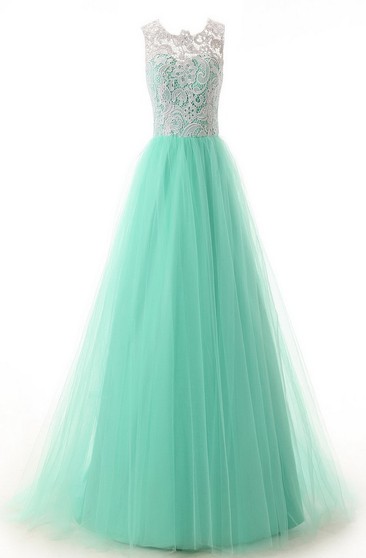 sea green prom dress
