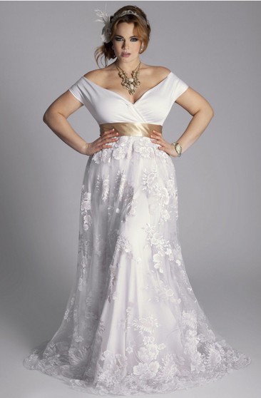 white beach wedding dress plus size