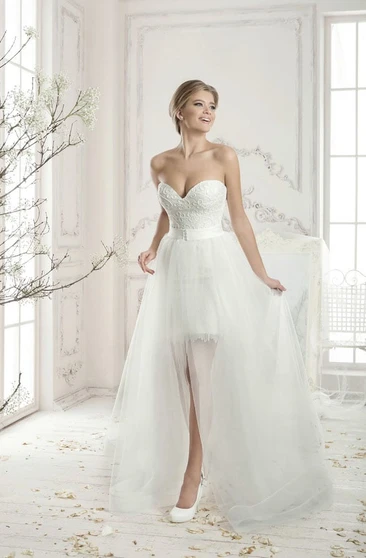 Sapphire Bridal Womens Sheath Short Dress With Detachable Skirt 2 in 1 Wedding dress Sapphire Bridal Womens Sheath Short Dress With Detachable Skirt 2 in 1 Wedding dress