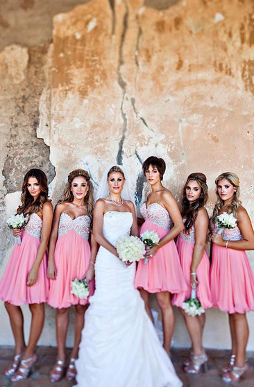 bridesmaid dresses pale pink