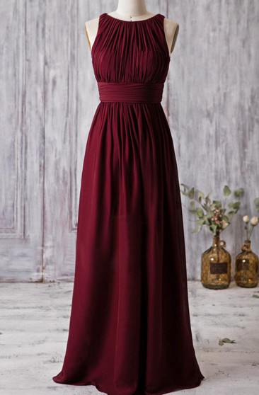 wine colored bridesmaid dress