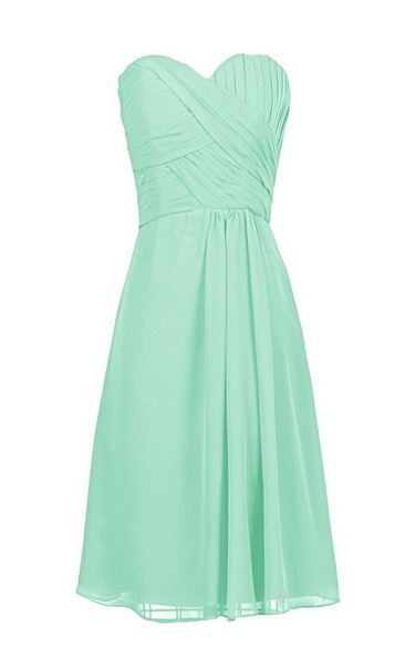 Sweetheart Ruched A-line Gown With Zipper Back