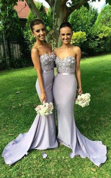 Refined Strapless Bridesmaid Dresses Sweetheart Bridesmaid