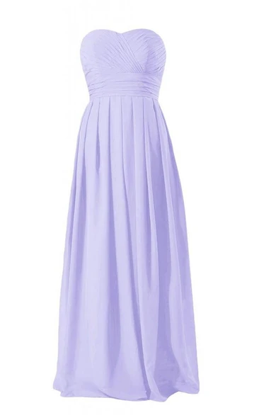 Classical Sweetheart Ruched Chiffon A-line Gown