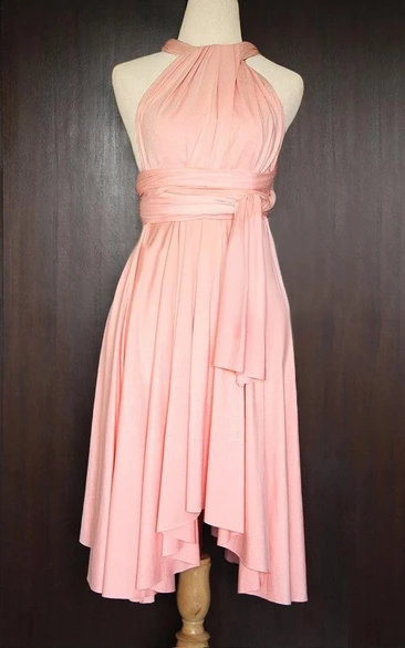 Peach Convertible Wrap Dress