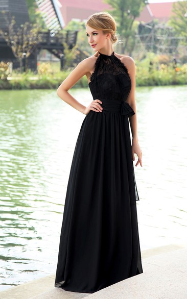 High neck pleated maxi orders dress