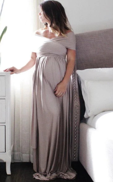 Maternity Gown Long Infinity Maternity The Wrap Babydoll Dress