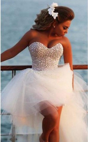Glamorous Sweetheart Sleeveless Tulle Prom Dress With Beadings