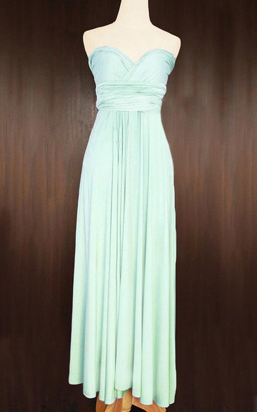 Maxi Mint Bridesmaid Convertible Wrap Dress