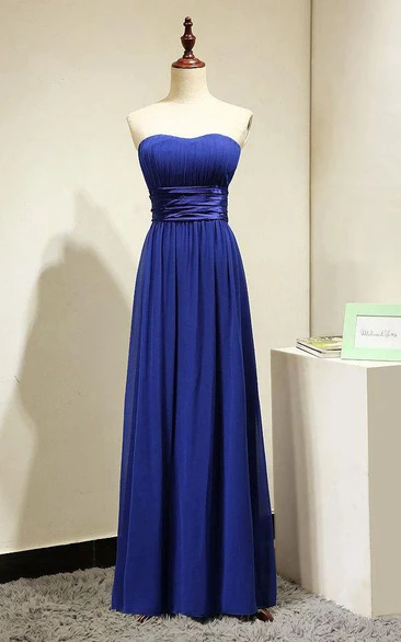 Royal Blue Long Bridesmaid Dress