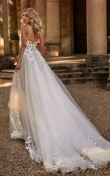 Elegant Popular Wedding Dresses, Lace Wedding Dresses, Outdoor Bridal Gowns