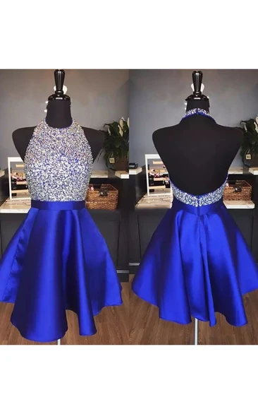 Blue and silver cocktail dress best sale