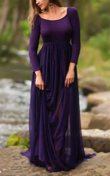 Deep Dark Purple Bridesmaids Gown June Bridals