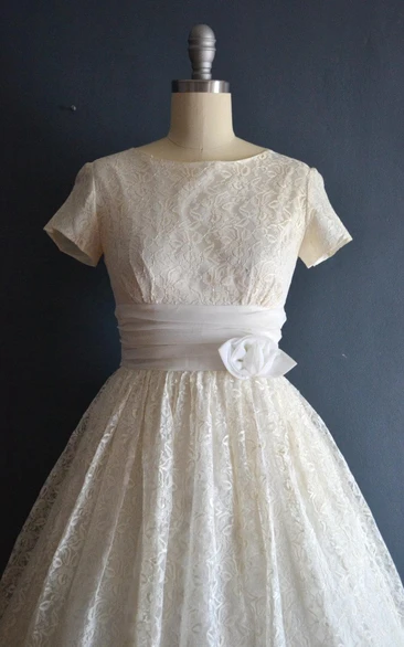 Dree 60S Short Wedding 1960S Weddig Dress