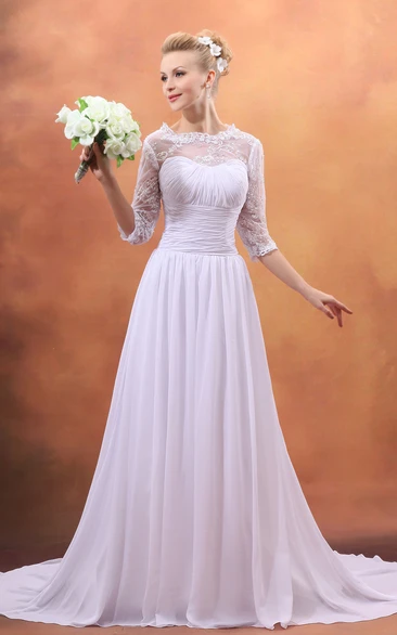 Draping Soft Flowing Fabric Sweetheart Sleeveless Gown With Brush Train