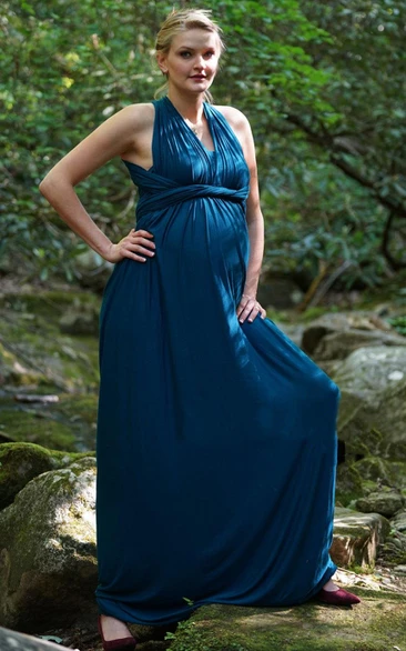 Infinity Jersey Maternity Pregnancy Prop Gown Olive Green Versatile Dress