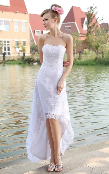 High Low Wedding Dresses with Cowboy Boots