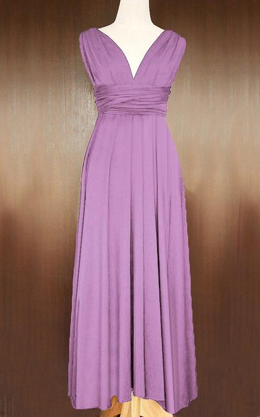 Maxi Purple Convertible Wrap Dress