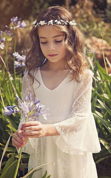 Dusty rose flower girl dress, bohemian flower girl dress, flower girl dress, lace flower girl dress, boho flower discount girl wedding