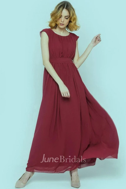 Marsala Modest Bridesmaid Dress June Bridals