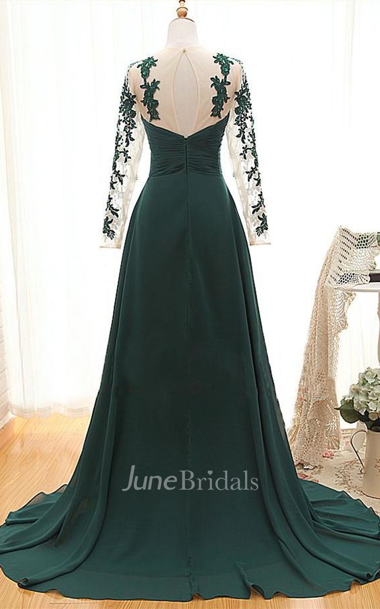 elegant dark green dress