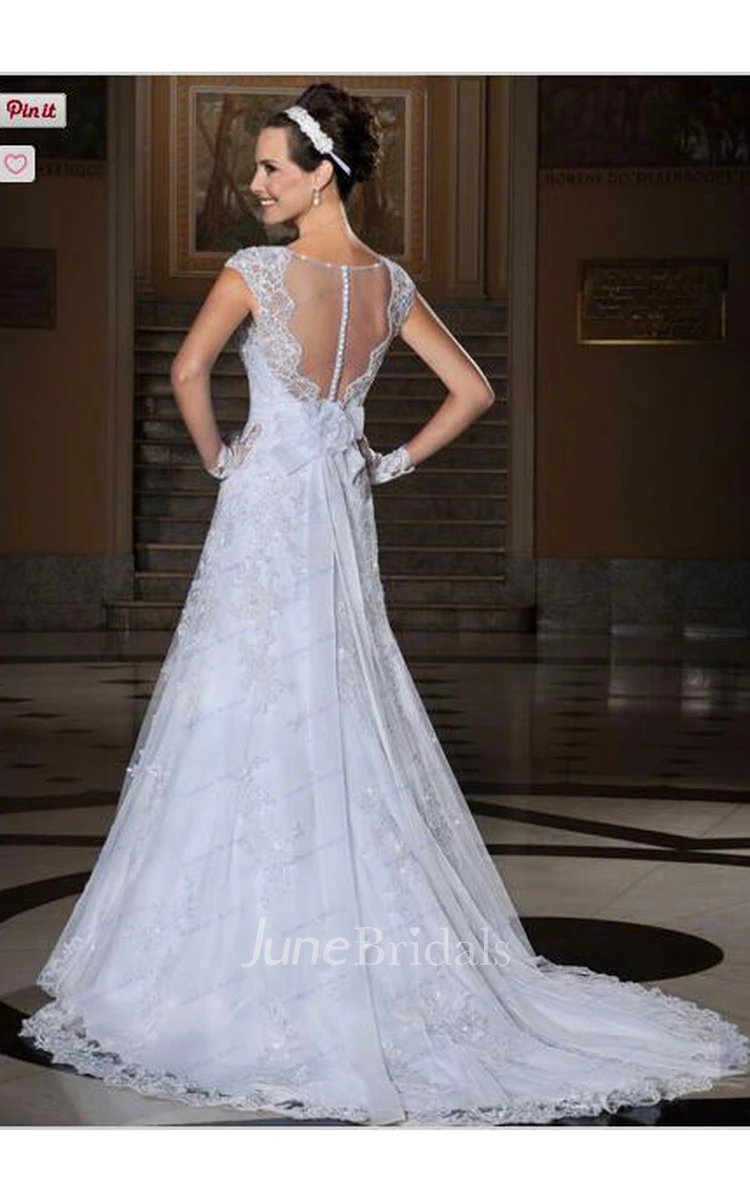 A-line Strapless Wedding Dresses With Luxurious Floor-length Flowers Court Beaded