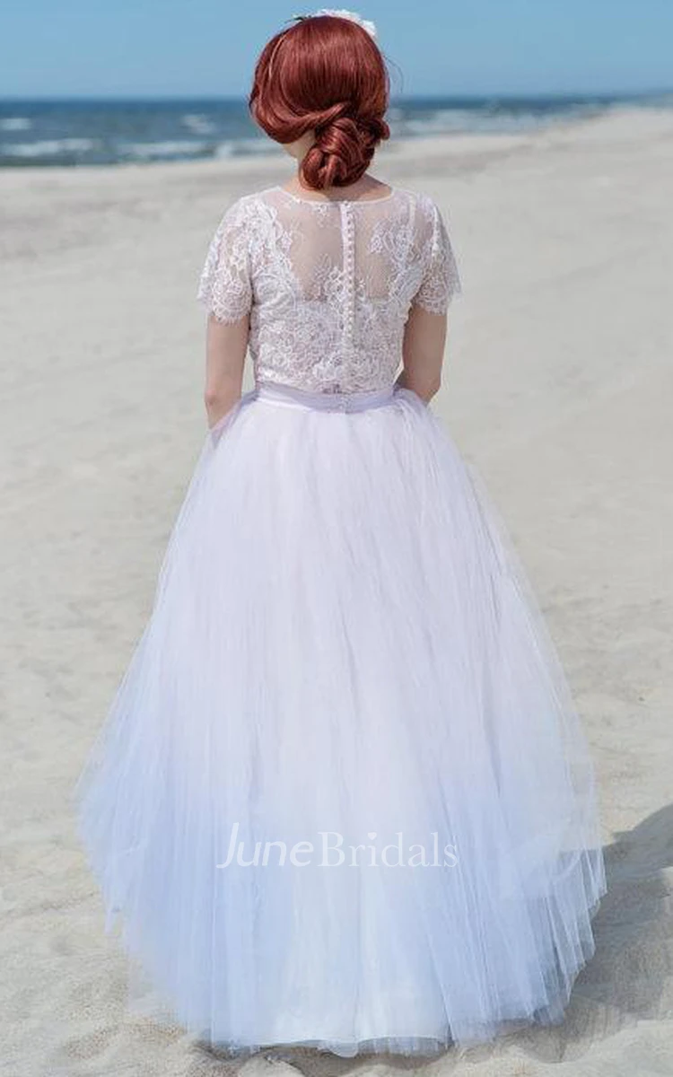 Serenity Ombre Wedding Girly Cute Wedding Lace And Tulle Wedding With A Slit Rose Quartz And Serenity Dress