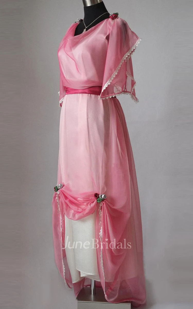 Edwardian Pastel Pink Evening Made In England Downton Abbey Inspired Titanic Styled Dress