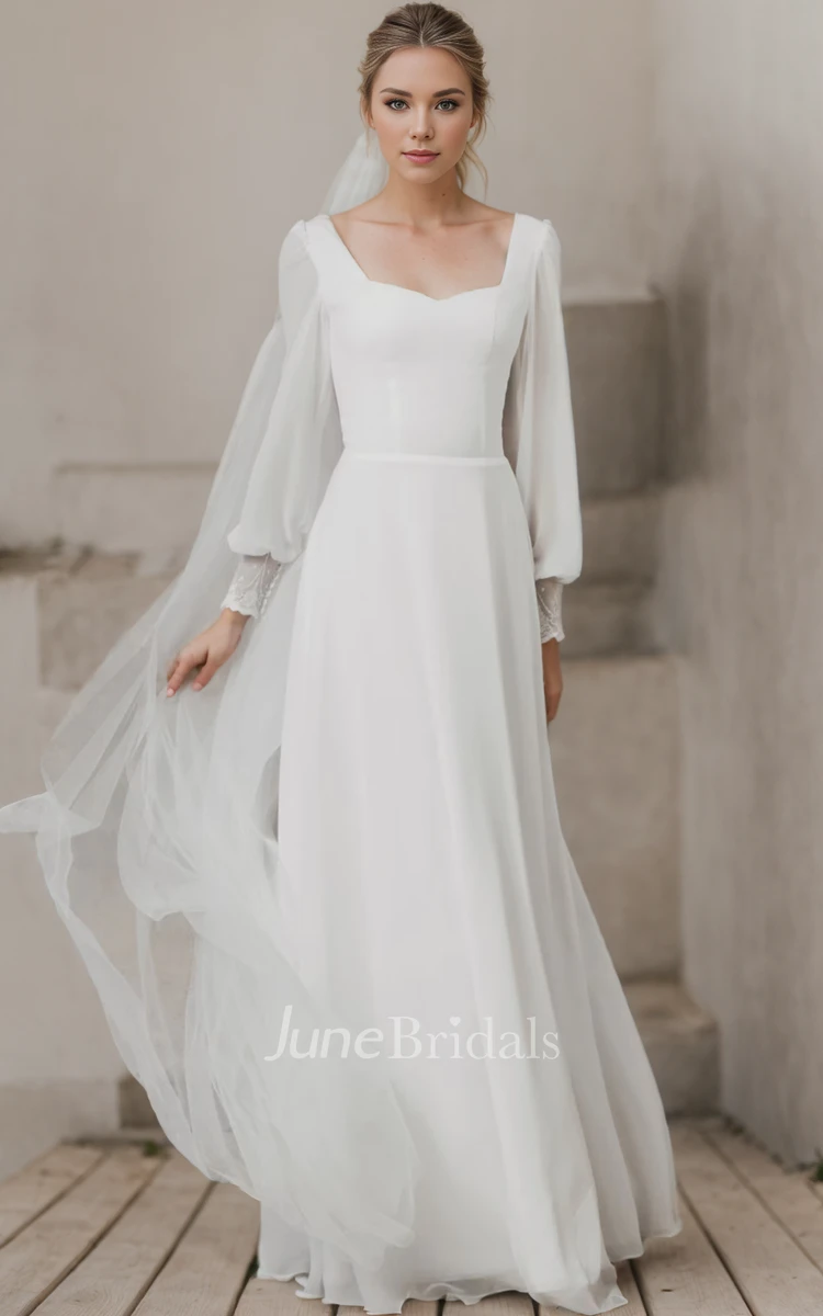 Poet Sleeve Wedding Dress