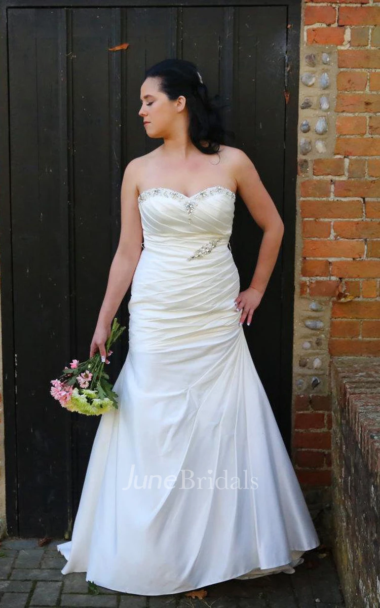 Duchess Satin Fit And Flare Wedding Dress