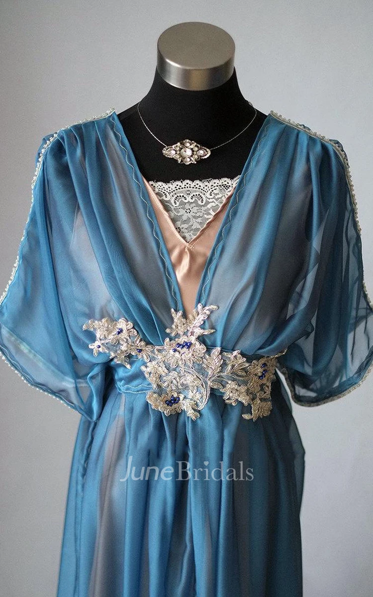 Edwardian Plus Size Blue Handmade In England Lady Mary Inspired Downton Abbey 1912 Gown Gibson Girl Dress