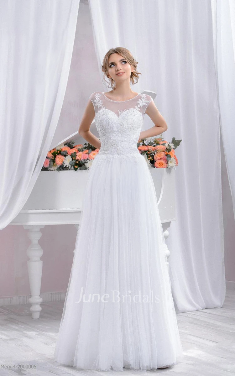 Long Slim Wedding Lace Wedding A Silhouette Dress