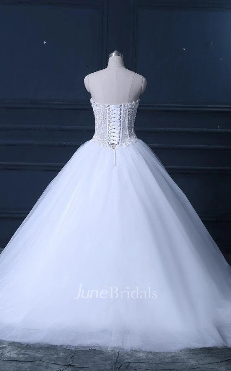 Ball Gown Sweetheart Lace Weddig Dress