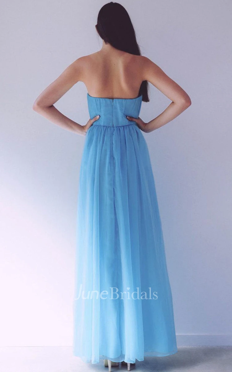 SweetHeat Blue Maxi Chiffon Dress