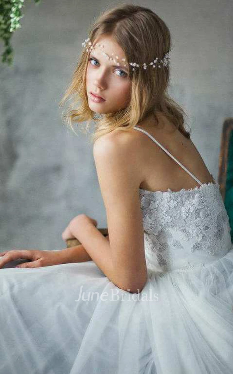 Sweetheart A-Line Appliques Lace Wedding Dress