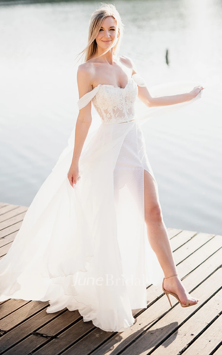 Cross Back Wedding Dress