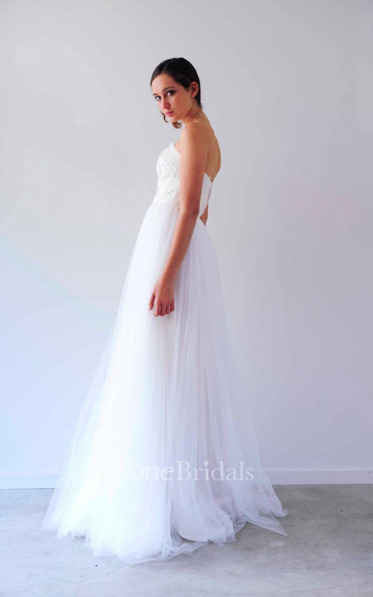 Empire Waist Tulle Wedding Dress