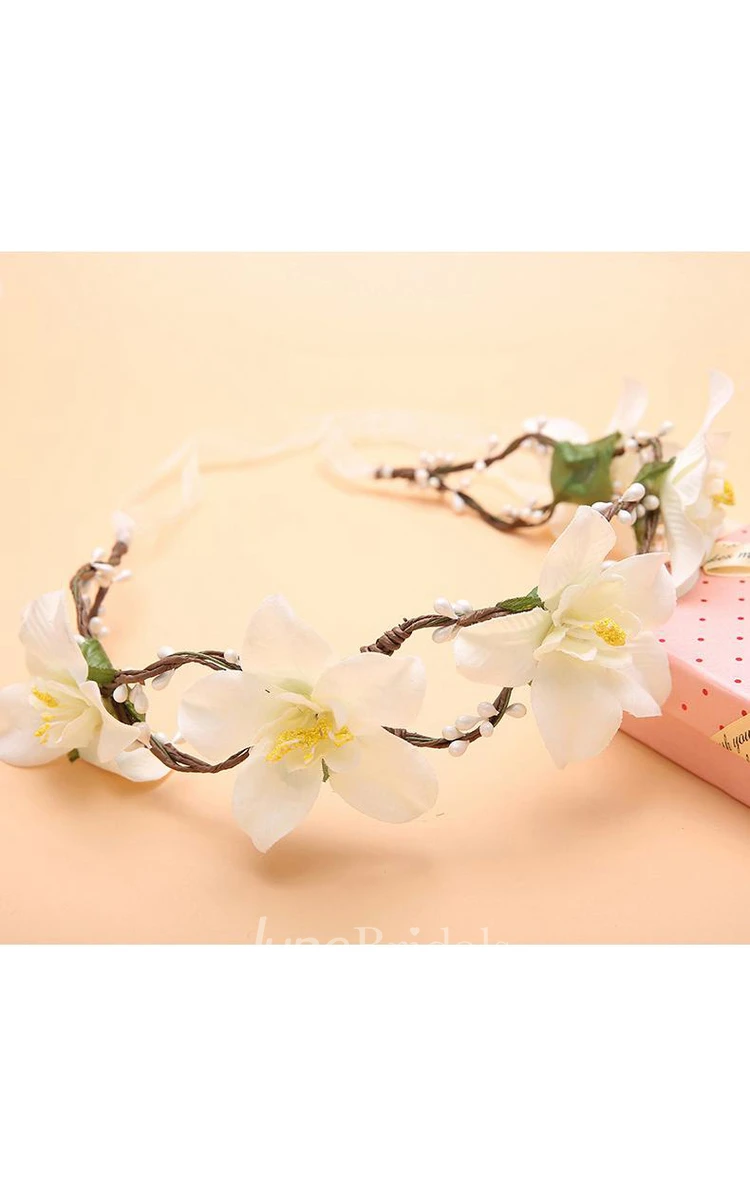 Flower Fairy Korean Flower Headdress Bride Wreath Heart Of The Female Flower Hair Wedding Holiday Jewelry