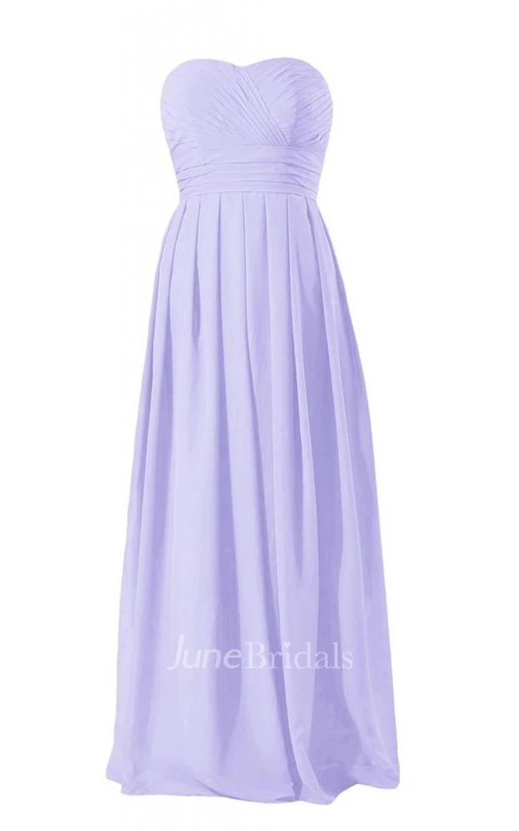Classical Sweetheart Ruched Chiffon A-line Gown