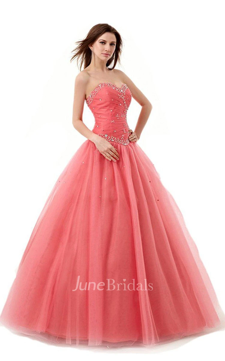 Sweetheart Ballgown With Sequined Bodice