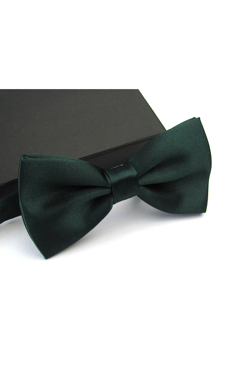 Plain Satin Wedding Bow Tie-11 Color Options