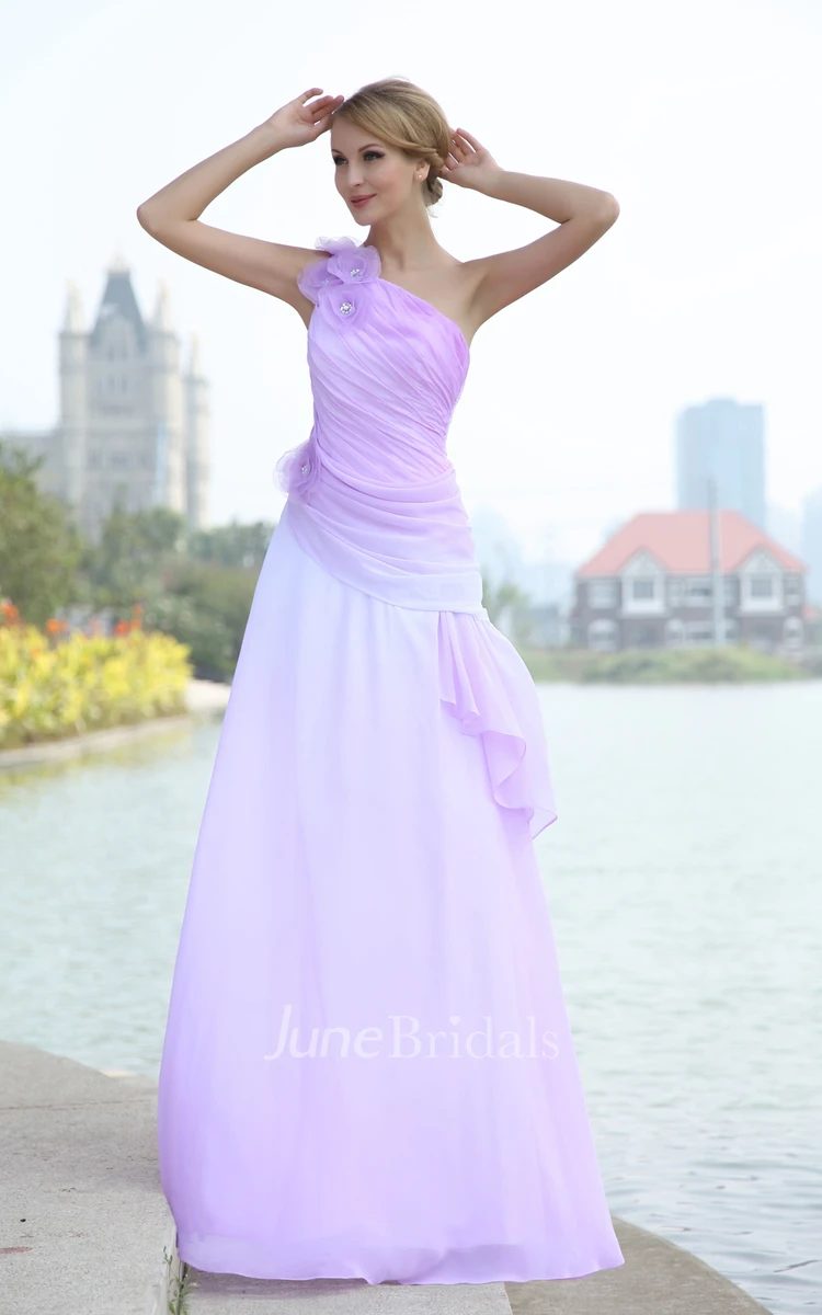 Lovely Long Maxi Blend Color Style Dress With Draping