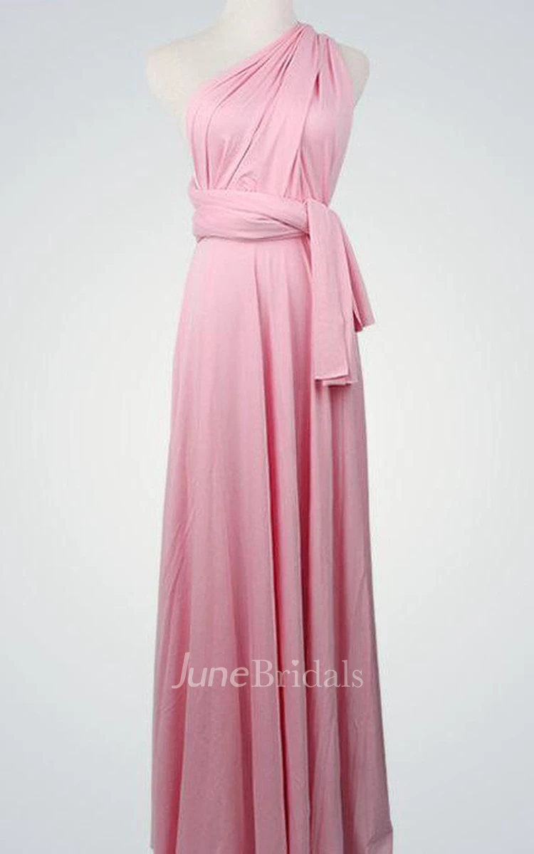 Infinity One-shoulder Long Jersey Bridesmaid Dress