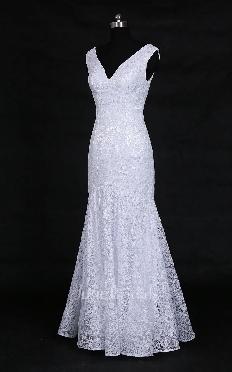 Sexy White Lace Mermaid White Gown Dress