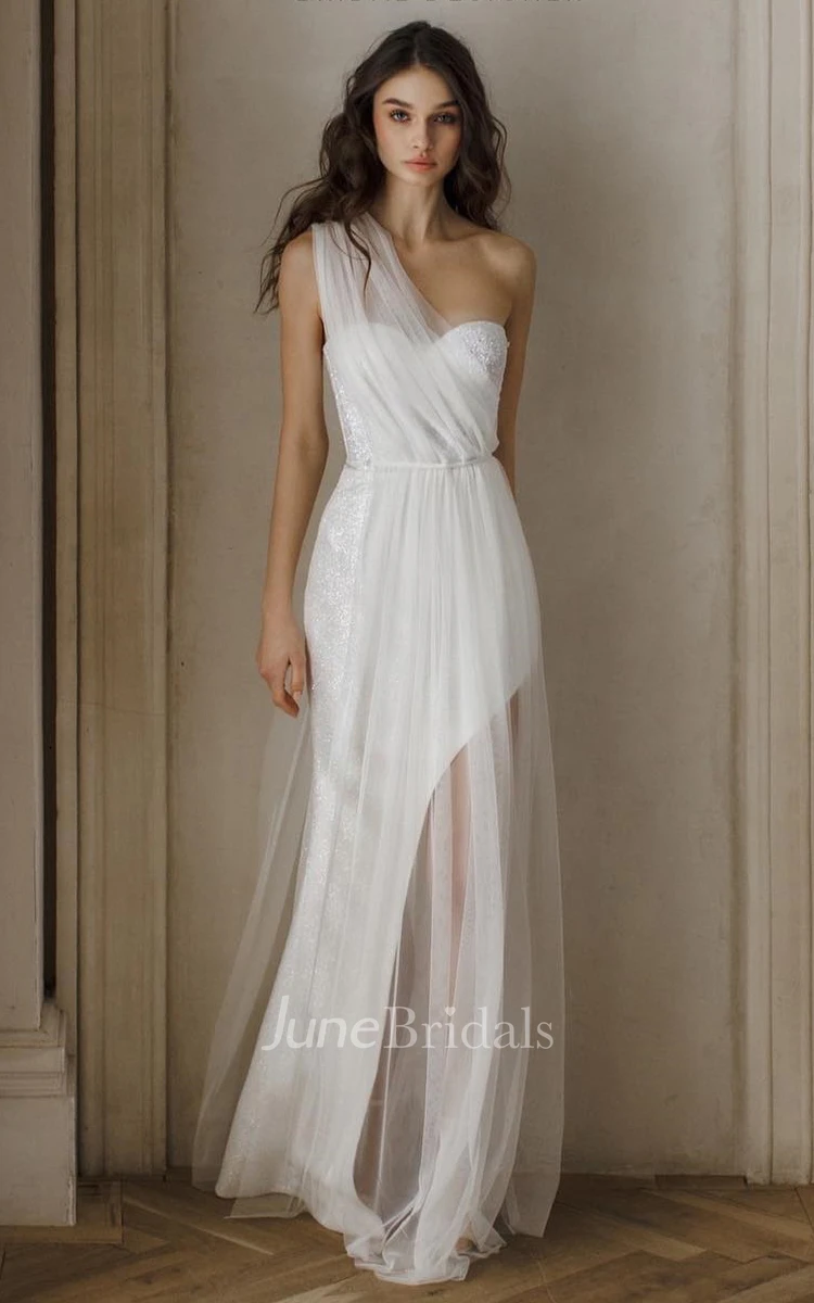 Modern Sheath Tulle Beach Wedding Dress With Sweetheart Neckline And Open Back