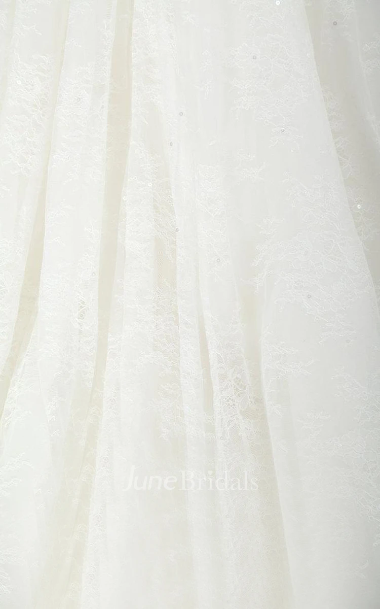 Beautiful Lace Mermaid Wedding Dress With Cap Sleeves Made to Order