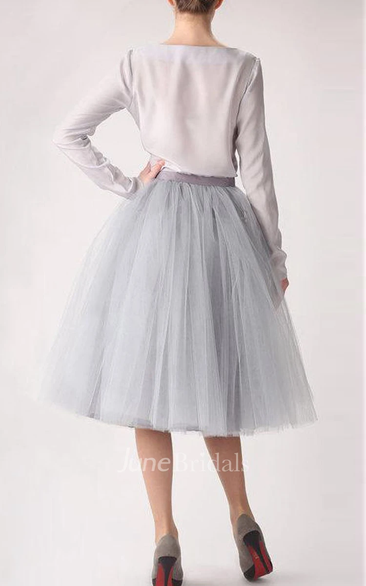10% Off Discount Grey Tulle Skirt Long Skirt Tutu Skirt High Quality Skirt Tea Length Petticoat Tea Length Skirt Dress