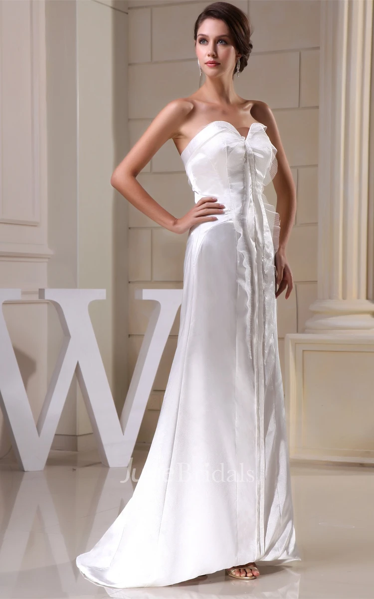 Sweetheart A-Line Floor-Length Dress with Draping