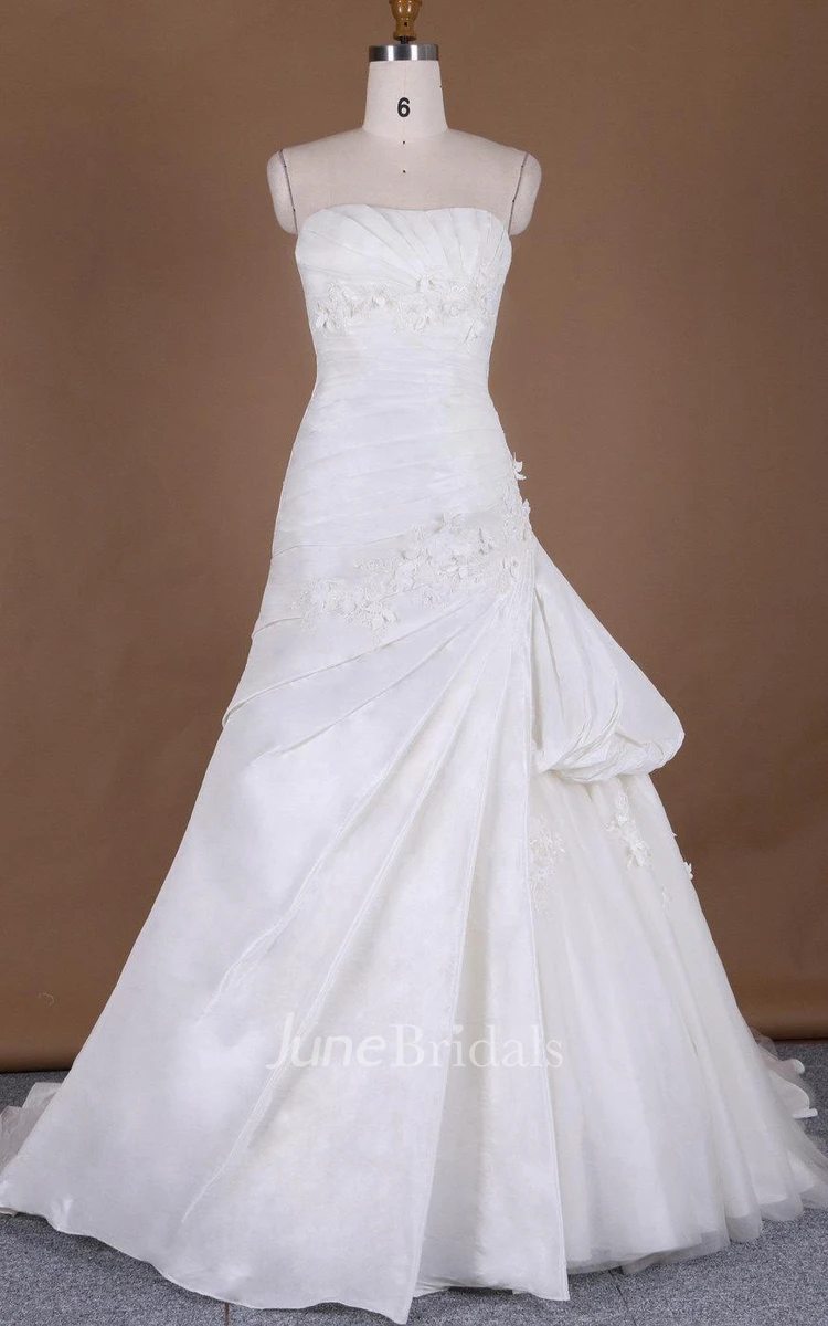 Mermaid Lace Satin Dress With Beading Appliques Flower